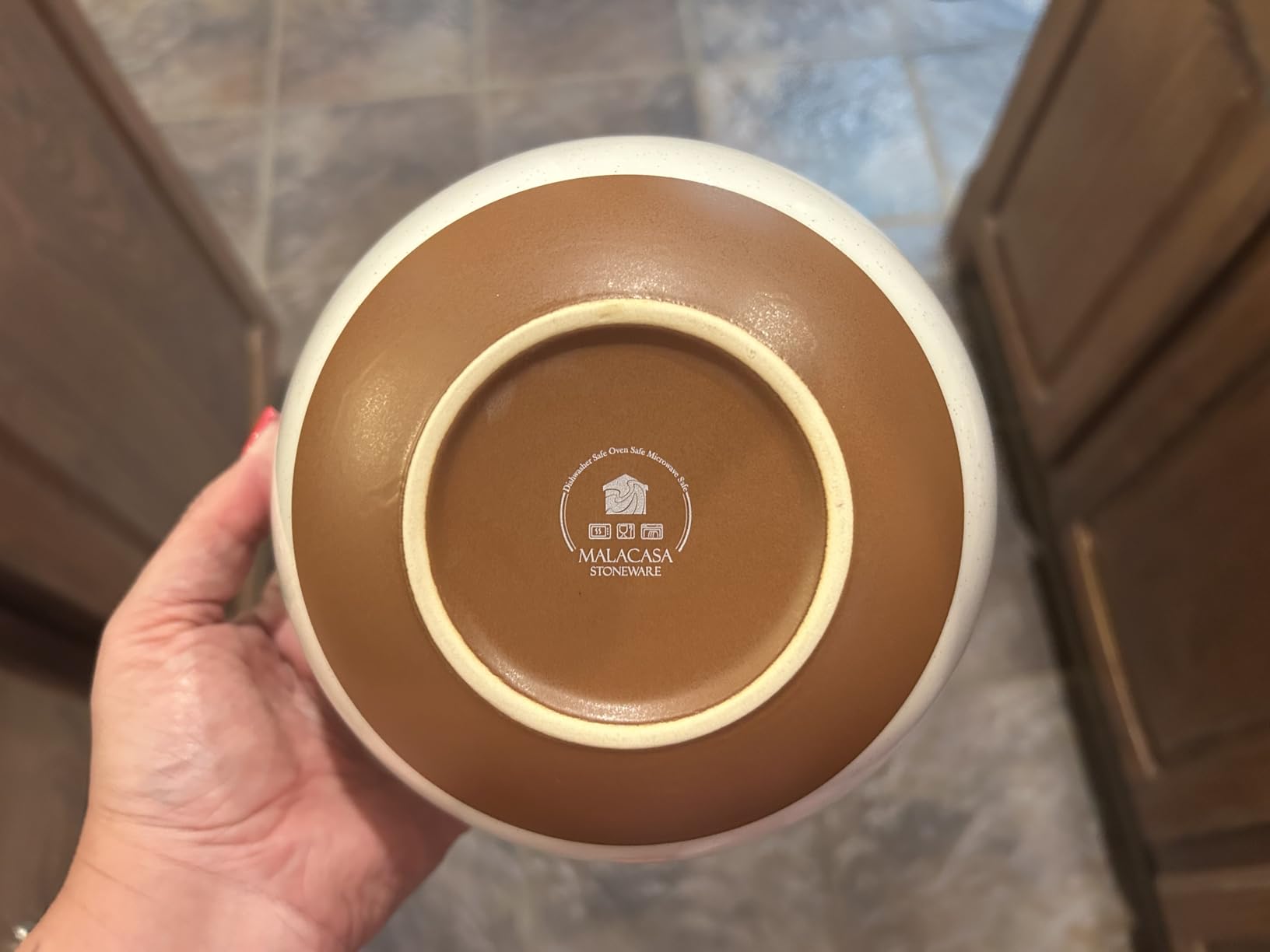 MALACASA Ceramic Mixing Bowls, Large Serving Bowls for Mixing, Cooking, Prepping, Baking, Salad, Soup, Pasta, Nesting Bowls Set of 3, 46/80/140 Oz, Oven, Microwave and Dishwasher Safe, Series TARA - Customer Photo 5