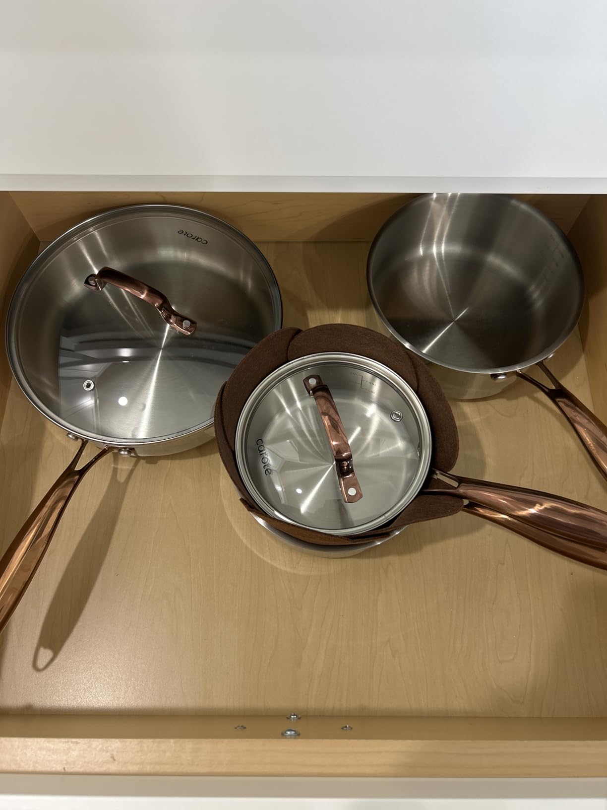 CAROTE 23PCS Tri-Ply Fully Clad Stainless Steel Cookware Set, Pots and Pans Set with Tempered Glass Lids, Induction Compatible, Oven & Dishwasher Safe Customer Review CAROTE 23PCS Tri-Ply Fully Clad Stainless Steel Cookware Set, Pots and Pans Set with Tempered Glass Lids, Induction Compatible, Oven & Dishwasher Safe - Customer Photo 2