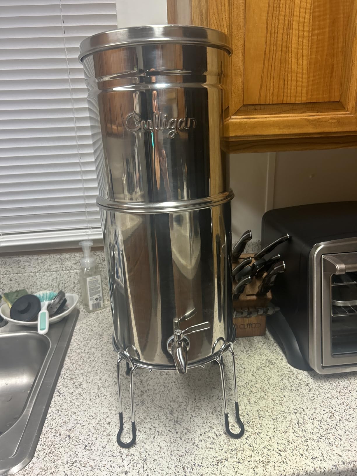 Culligan MaxClear 3 Gallon Gravity Water Filter System, Polished Stainless-Steel Countertop Water Filter NSF/ANSI Certified to Reduce Microplastics, Lead & Total PFAS, with 1 Ceramic Filter Customer Review Culligan MaxClear 3 Gallon Gravity Water Filter System, Polished Stainless-Steel Countertop Water Filter NSF/ANSI Certified to Reduce Microplastics, Lead & Total PFAS, with 1 Ceramic Filter - Customer Photo 1