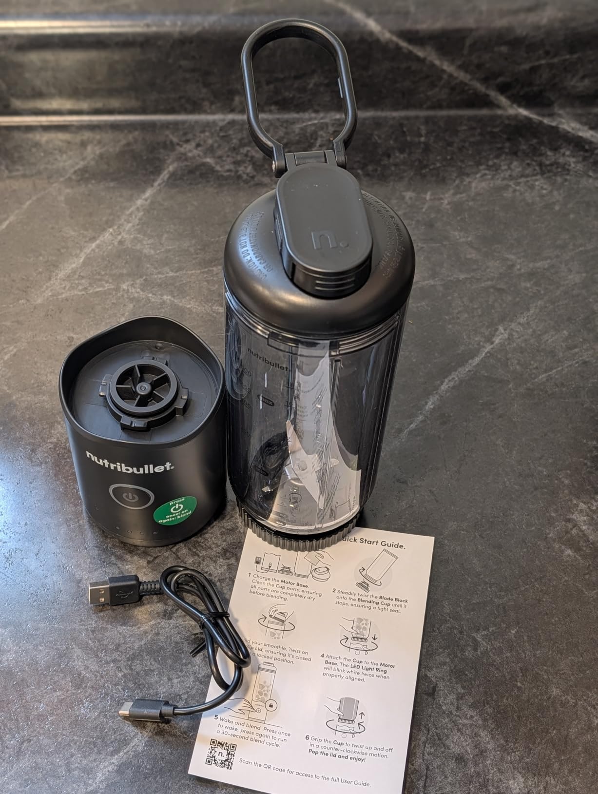 nutribullet Flex Portable Blender NBPB50200, Gunmetal Gray - Customer Photo 2