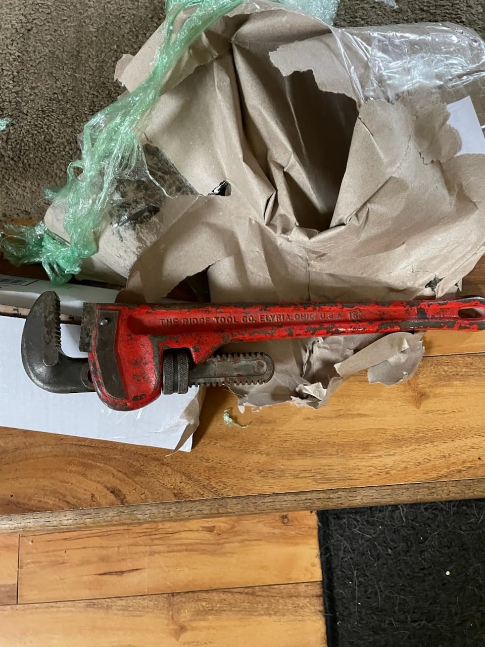 RIDGID 31025 Model 18 Heavy-Duty Straight Pipe Wrench, 18-inch Plumbing Wrench customer photo 1