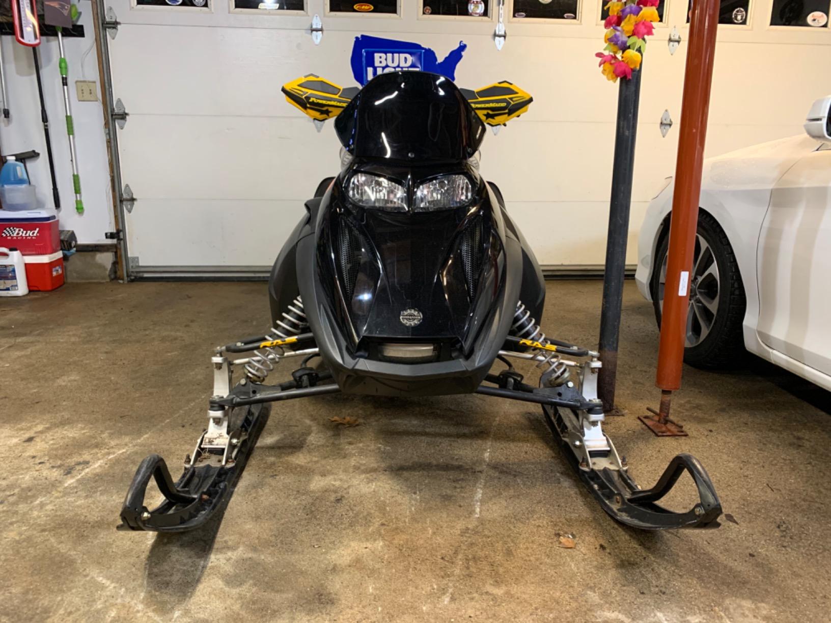 PowerMadd 13042 Cobra Windshield for Ski Doo Rev Fairing Mount - Tinted with black edge - Tall height=