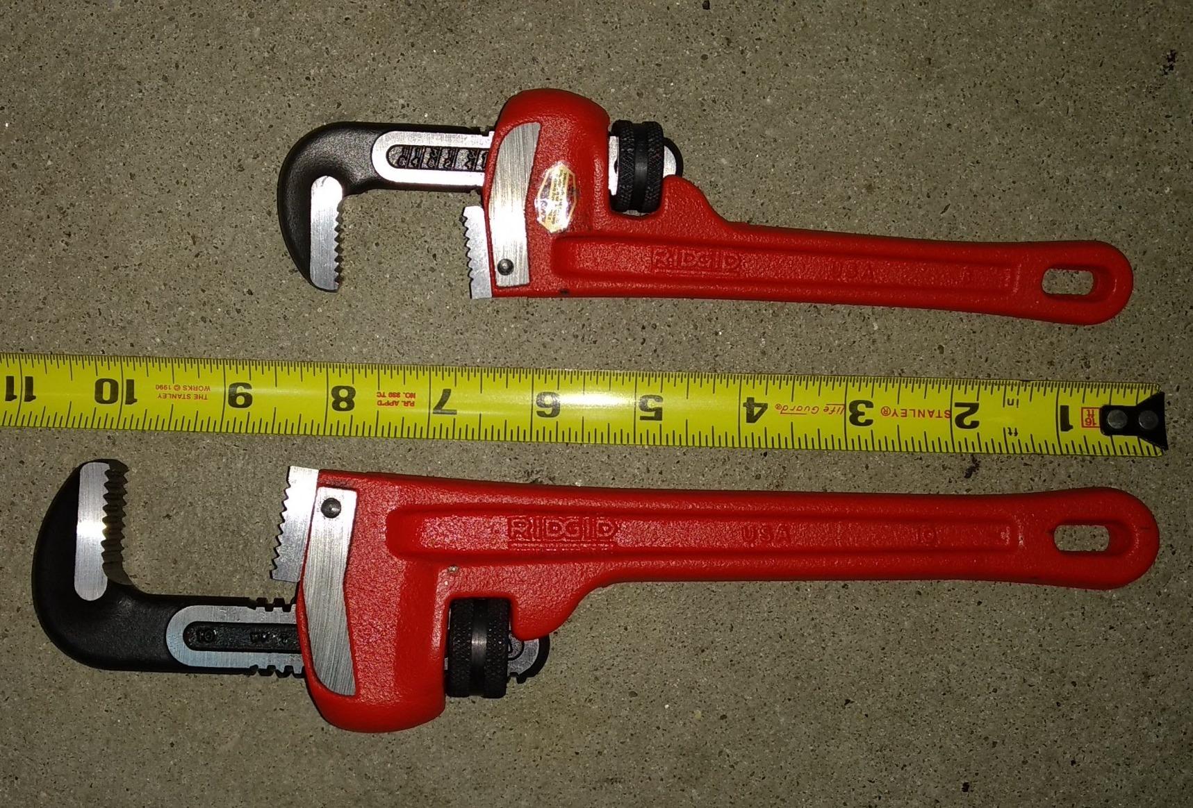 RIDGID 31005 Model 8 Heavy-Duty Straight Pipe Wrench, 8-inch Plumbing Wrench, Small, Red customer photo 2