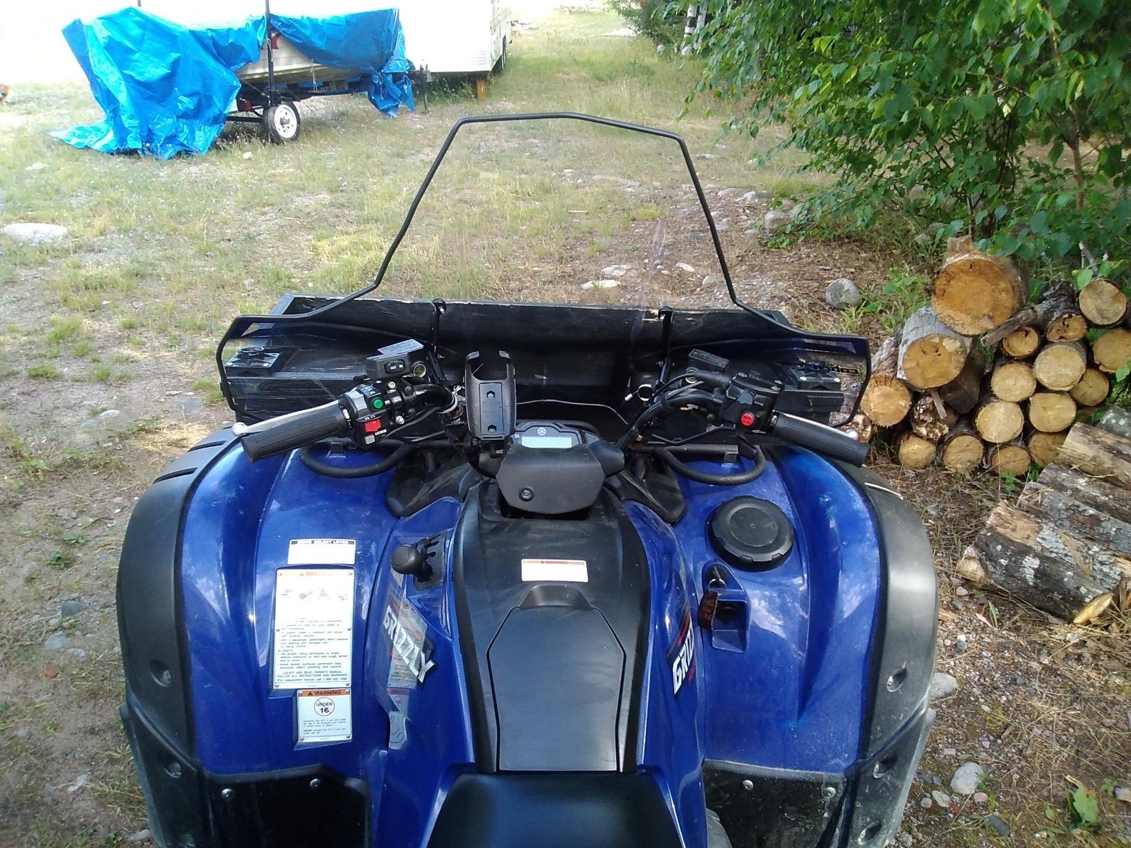 PowerMadd 24574 ProTEK Windshield for ATV - Rapid Release Mount - Clear with black graphics customer photo 2