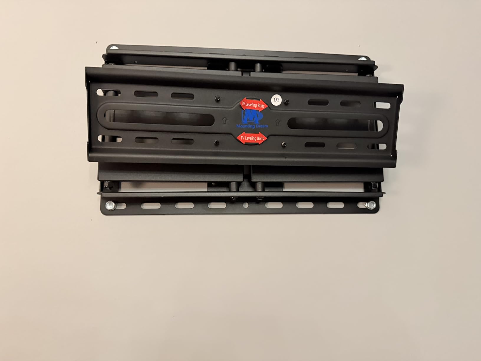 Mounting Dream TV Wall Mount for 32-65 Inch Television, Mount with Swivel and Tilt, Full Motion Bracket with Articulating Dual Arms, Fits 16inch Studs, Max VESA 400X400 mm, 99lbs, MD2380 customer photo 1