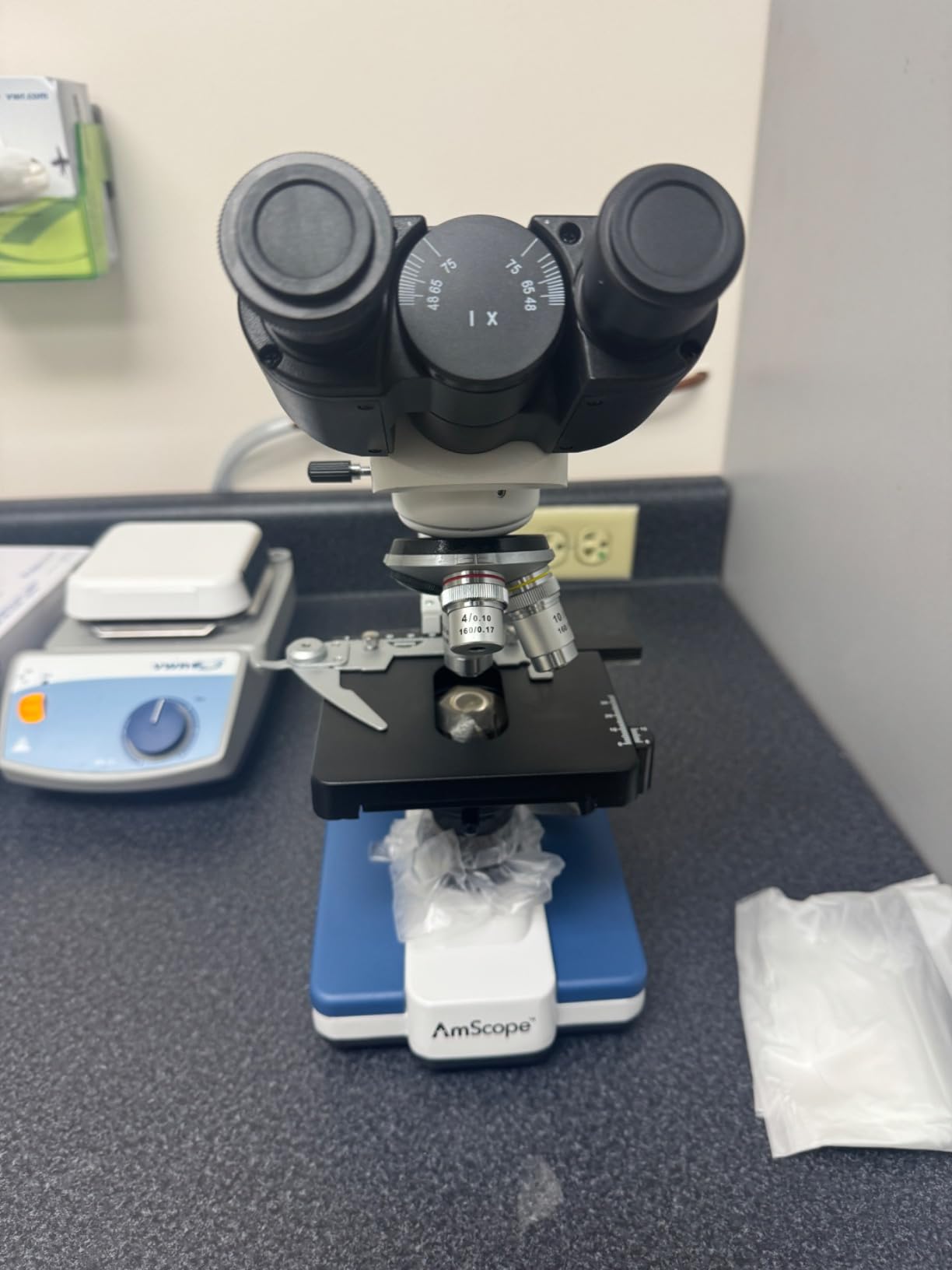 AmScope B120 Series Student & Professional LED Binocular Compound Microscope - 40X-2500X Magnification - Includes 5MP USB Camera & Siedentopf Head customer photo 2