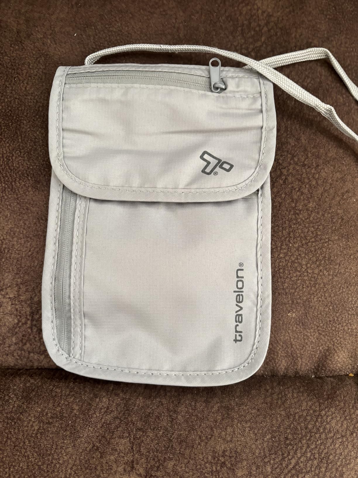 Travelon Rfid Blocking Undergarment Neck Pouch Travel Wallet, Gray, One Size customer photo 1