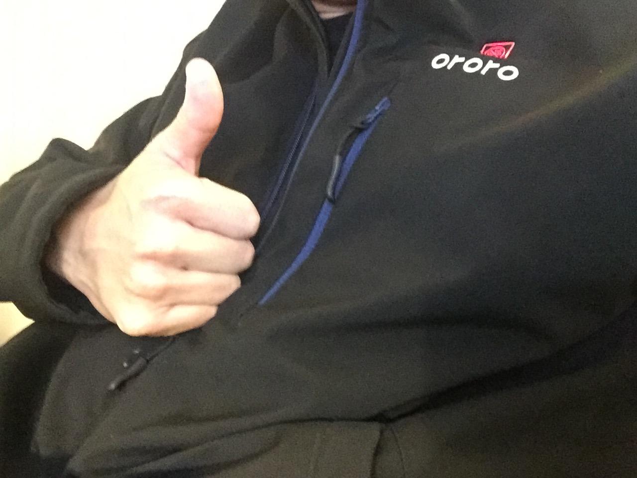 ORORO Men's 4 Heat-Zone Heated Jacket with USB-C Rechargeable Battery, Soft Shell customer photo 1