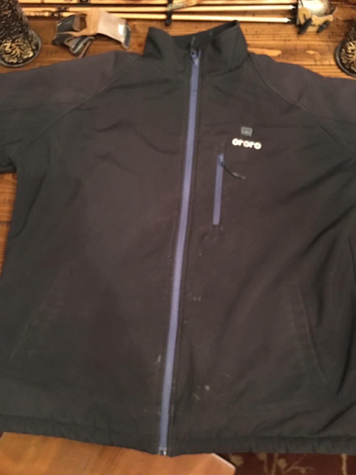 ORORO Men's 4 Heat-Zone Heated Jacket with USB-C Rechargeable Battery, Soft Shell customer photo 2