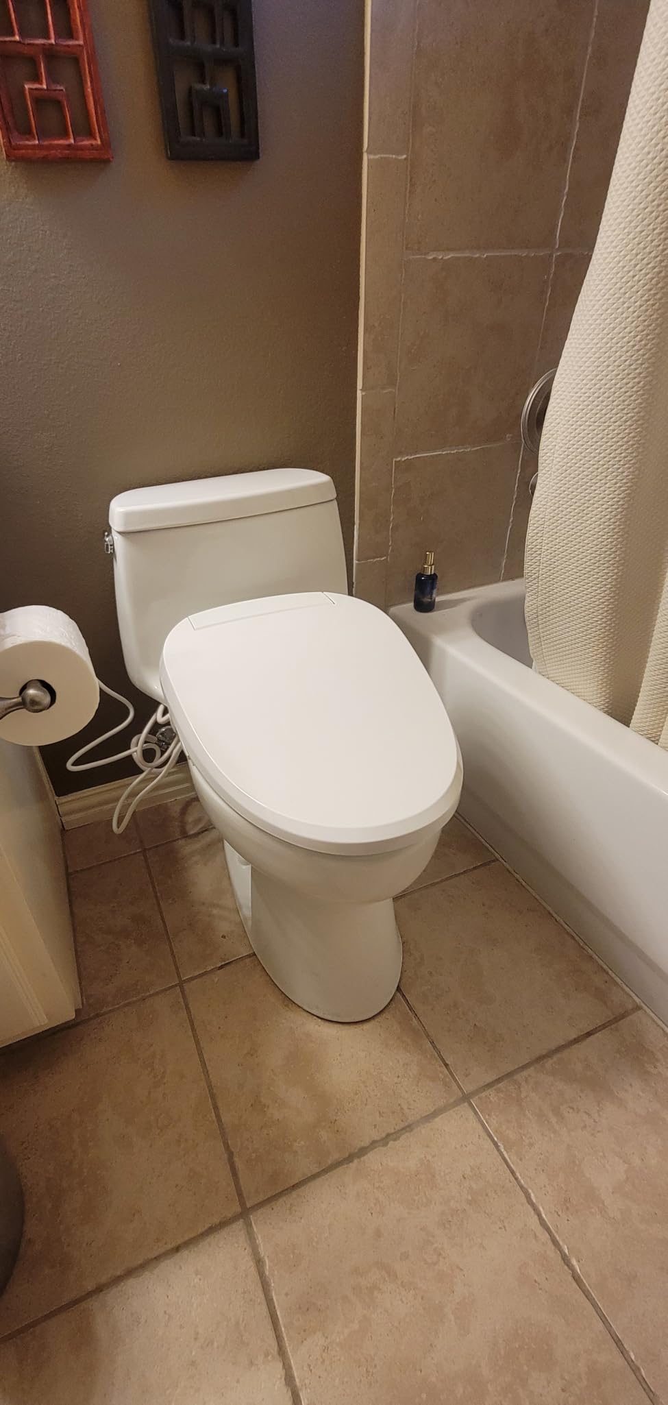 PureWash E590 Elongated Heated Bidet Toilet Seat, White with Side Panel, Warm Water, Dryer, Quiet-Close Lid, Self-Cleaning Wand, Adjustable Water Pressure and Nightlight, Easy Installation customer photo 2