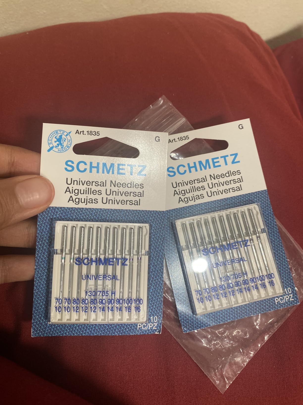 SCHMETZ Universal Sewing Machine Needles, Three 10-Pack Assortment, 30 Needles, 70/10, 80/12, 90/14, 100/16 customer photo 1