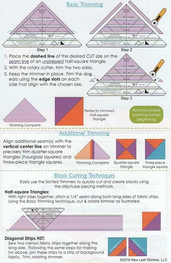 Slotted Trimmer - Acrylic Template Ruler for Accurate Cutting and Trimming - Half-Square Triangles customer photo 1