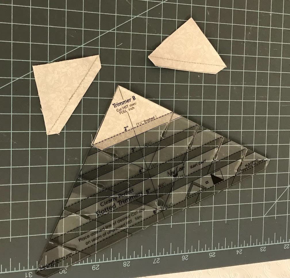 Slotted Trimmer - Acrylic Template Ruler for Accurate Cutting and Trimming - Half-Square Triangles customer photo 2