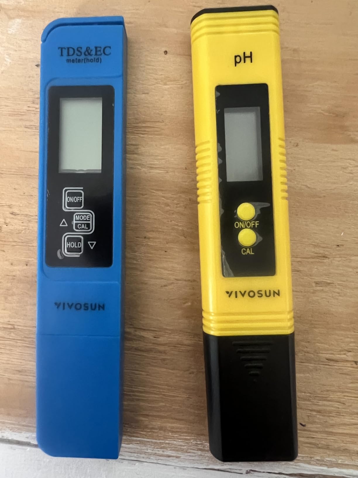 VIVOSUN Digital pH and TDS Meter Kits, 0.01pH High Accuracy Pen Type pH Meter ± 2% Readout Accuracy 3-in-1 TDS EC Temperature Meter for Hydroponics, Pool and Aquarium, Yellow Blue, UL Certified customer photo 2