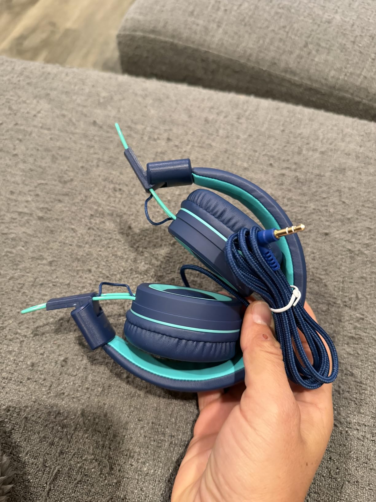 Kids Headphones - noot products K11 Foldable Stereo Tangle-Free 3.5mm Jack Wired Cord On-Ear Headset for Children/Teens/Boys/Girls/Smartphones/School/Kindle/Airplane Travel/Plane/Tablet customer photo 1