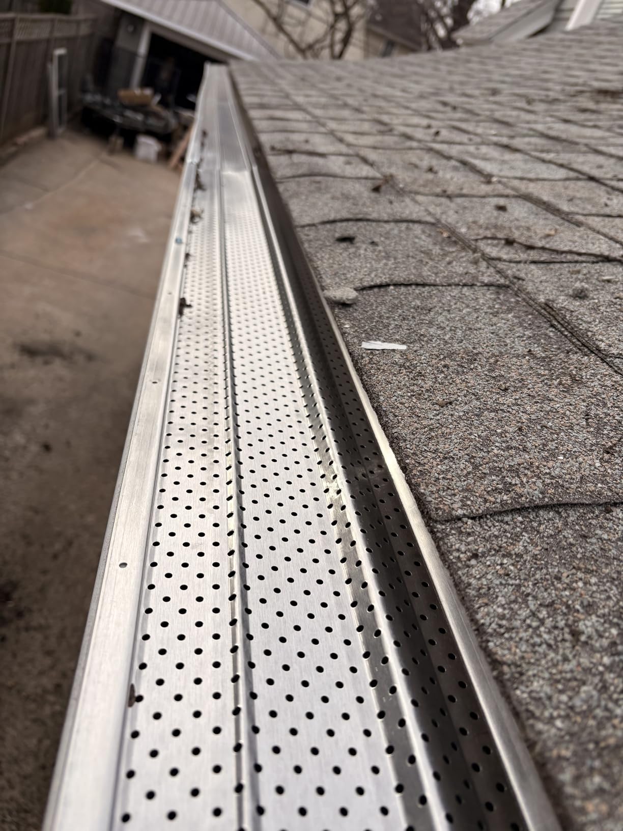 A-M Gutter Guard - Premium Heavy-Duty Lifetime Quality Aluminum - Leaf & Debris Protection, (5 Inch - 100 Feet, Mill Finish) - DIY Easy - Made in The USA customer photo 2