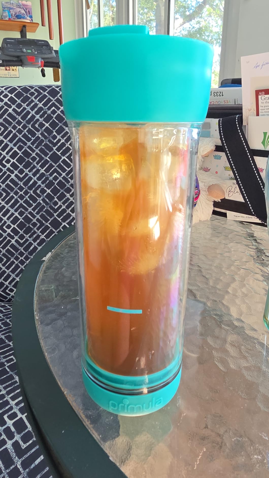 Primula Press and Go Iced Tea Maker, Travel Tumbler, Infuser Bottle, Leak-proof Flip-top Lid with Carry Loop, Dishwasher Safe, Made without BPA, 16-Ounce, Black, 1 Count (Pack of 1) customer photo 1
