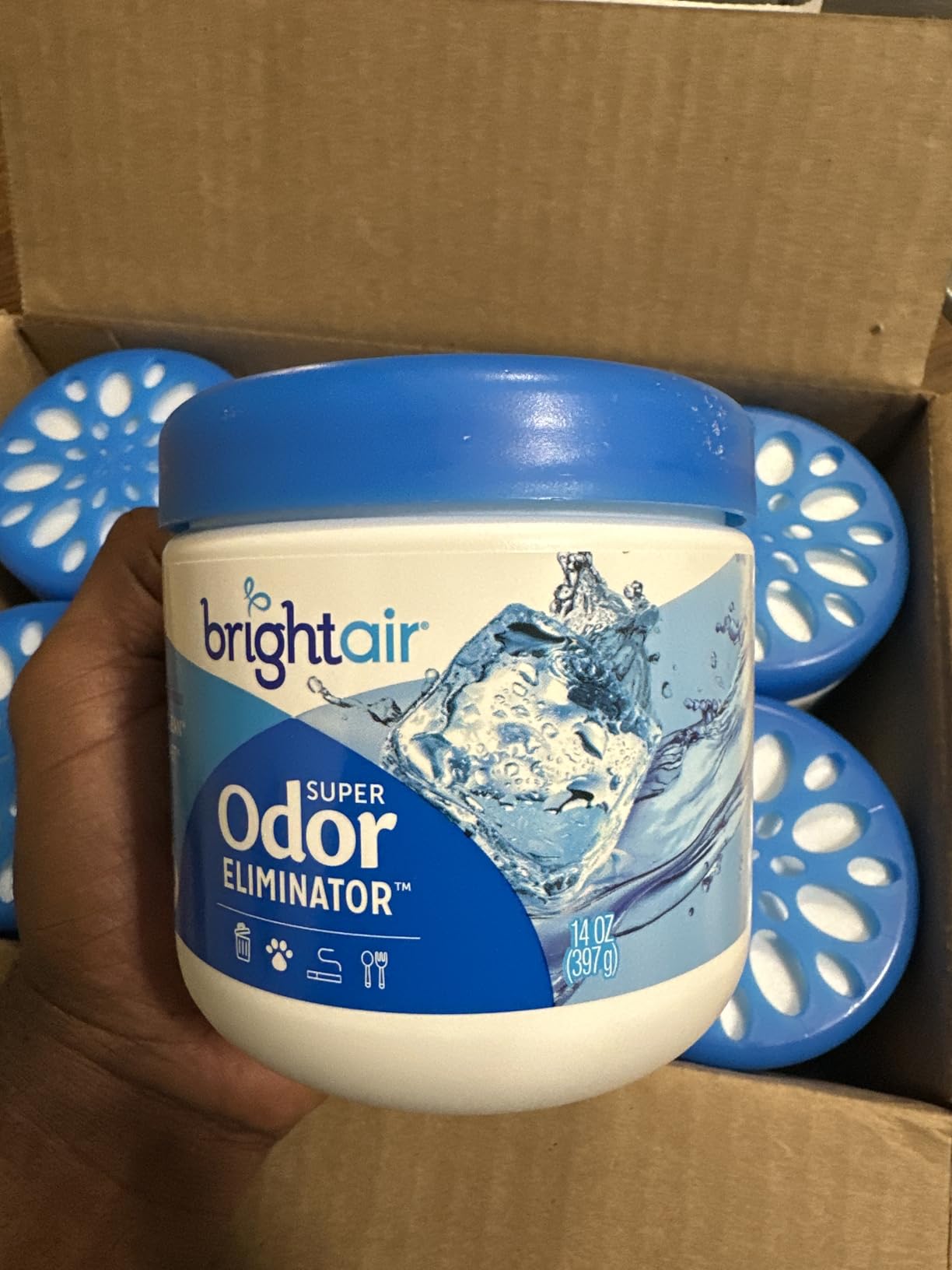 Bright Air 14 oz. Super Odor Eliminator, For Medium-Size Spaces, Cool & Clean Scent, Case of 6, Air Freshener, Natural Essential Oils customer photo 2