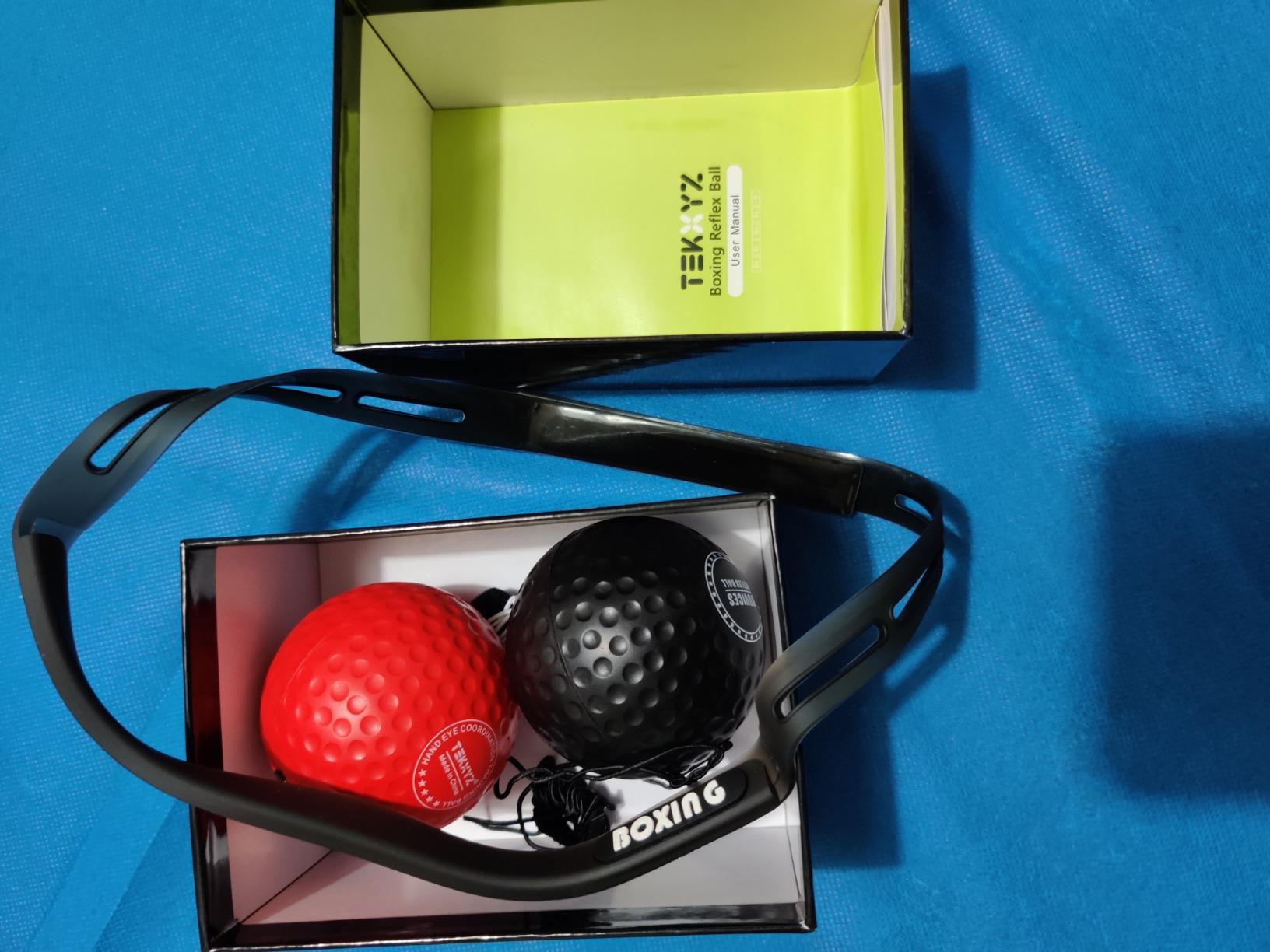 TEKXYZ Reflex Ball with Counter App & Online Community, 2 Difficulty Levels Boxing Ball with Headband, Perfect for Reaction, Agility, Punching Speed, Fight Skill & Hand Eye Coordination Training customer photo 2