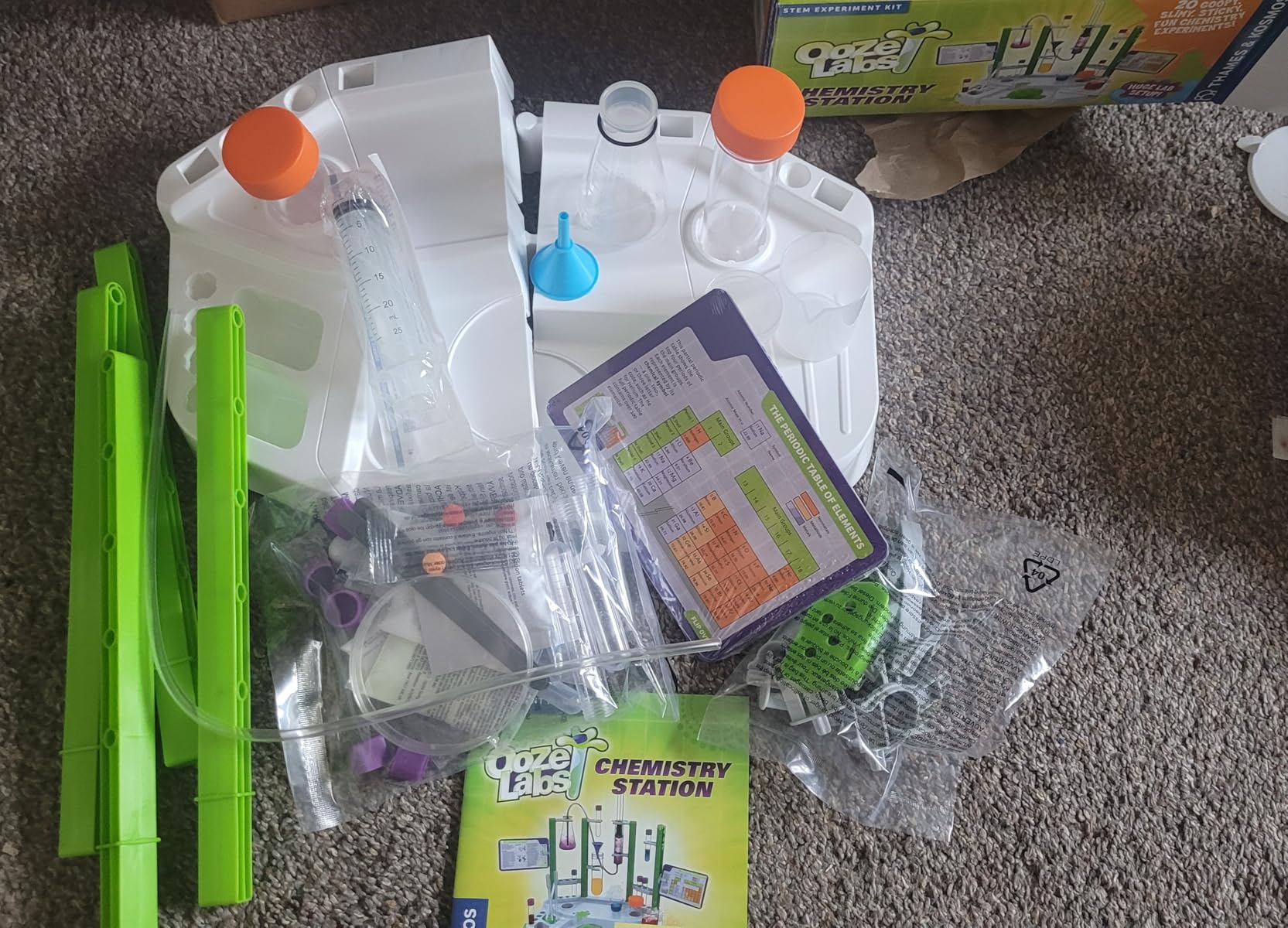 Thames & Kosmos Ooze Labs Chemistry Station Science Experiment Kit - 20 Non-Hazardous Experiments Including Safe Slime, Chromatography, Acids, Bases & More customer photo 1