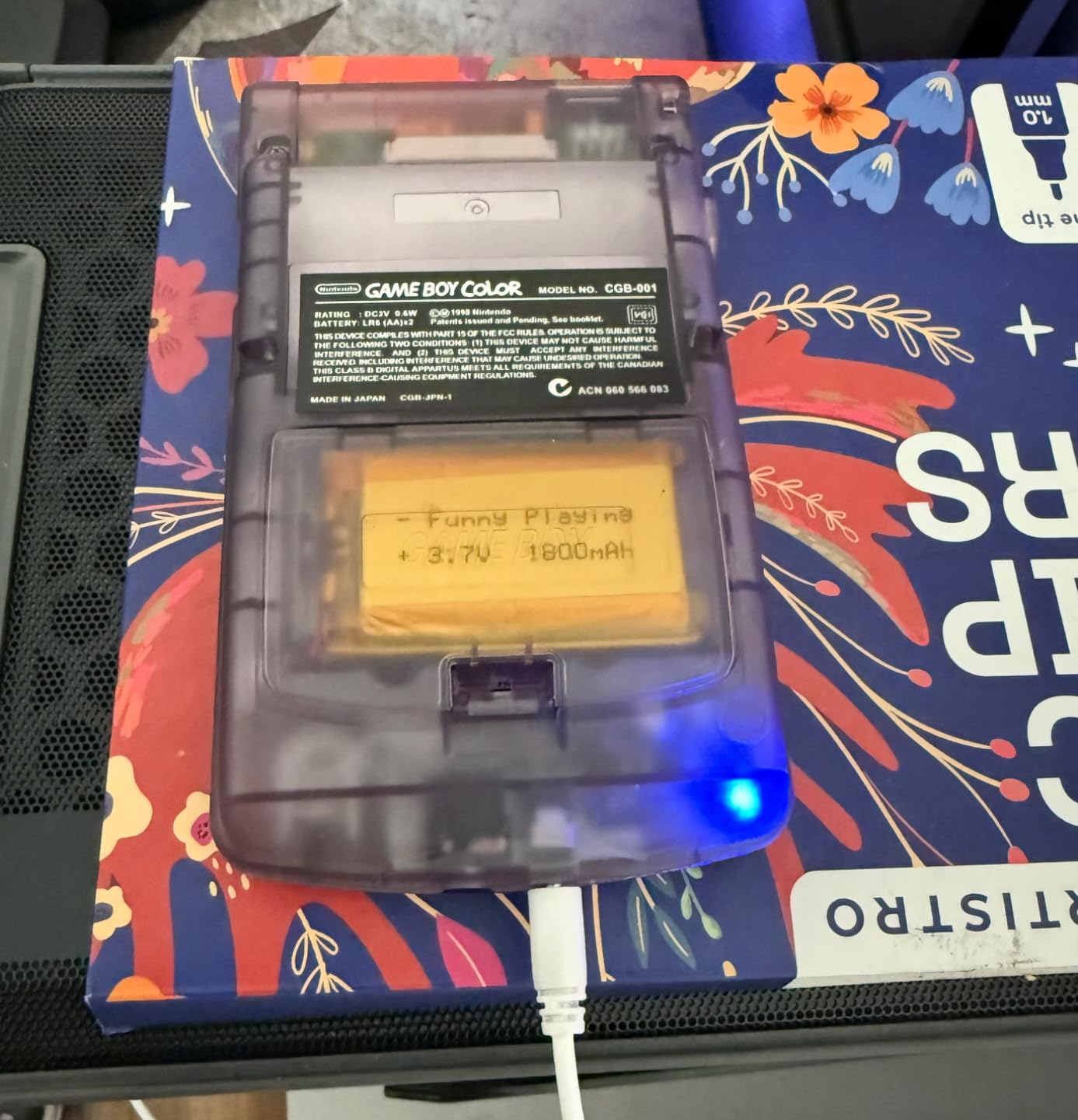 OSTENT Full Housing Shell Case Cover Replacement for Nintendo GBC Gameboy Color Console (Clear Purple) customer photo 1