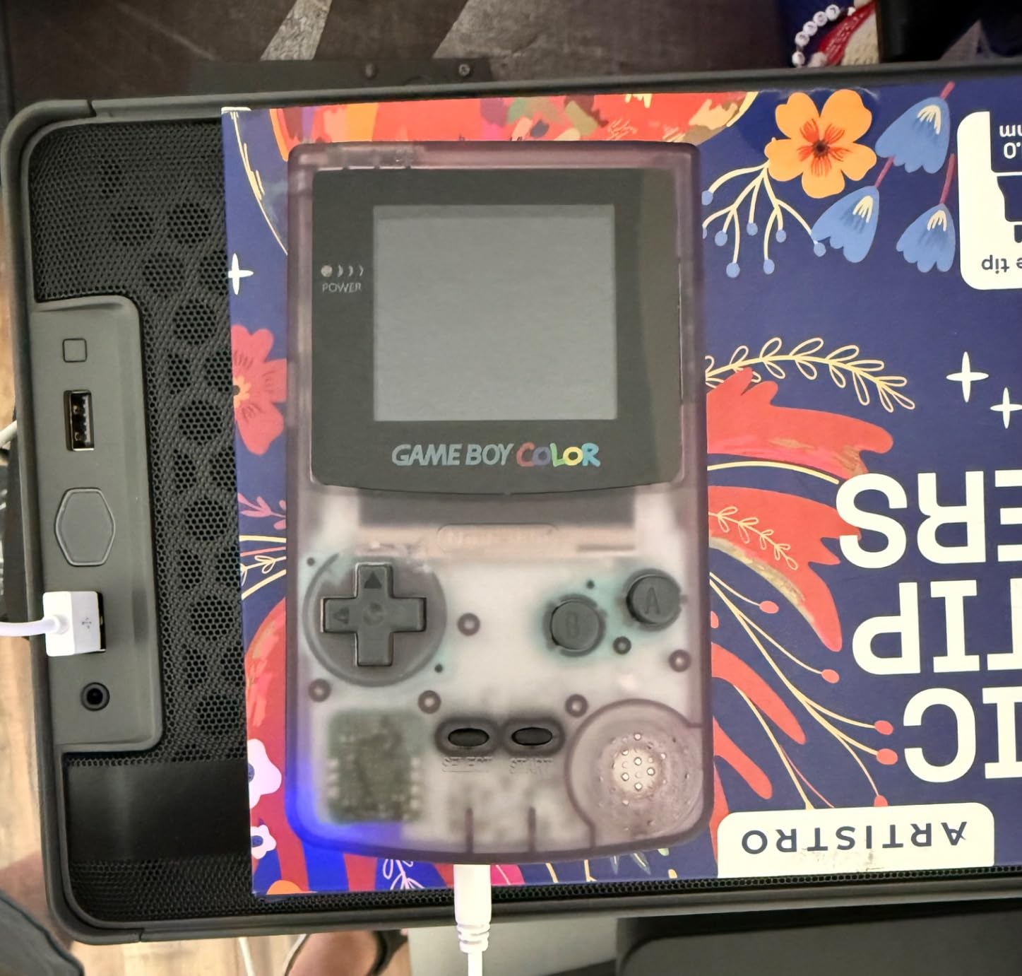 OSTENT Full Housing Shell Case Cover Replacement for Nintendo GBC Gameboy Color Console (Clear Purple) customer photo 2