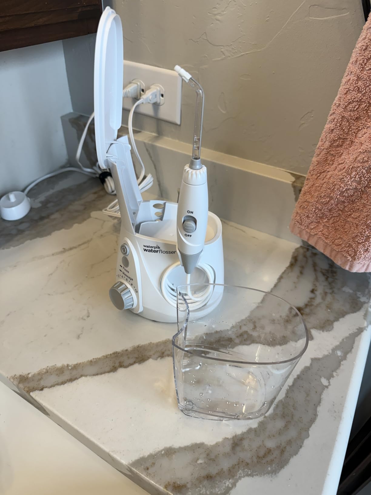 Waterpik Aquarius Water Flosser For Teeth Cleaning, Gums, Braces, Dental Care, Electric Power With 10 Settings, 7 Tips For Multiple Users And Needs, ADA Accepted, Gray WP-667 customer photo 2