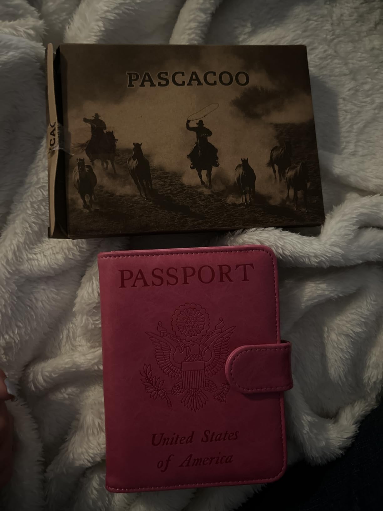 Passport Holder Cover Wallet RFID Blocking Leather Card Case Travel Accessories (Pink) customer photo 1