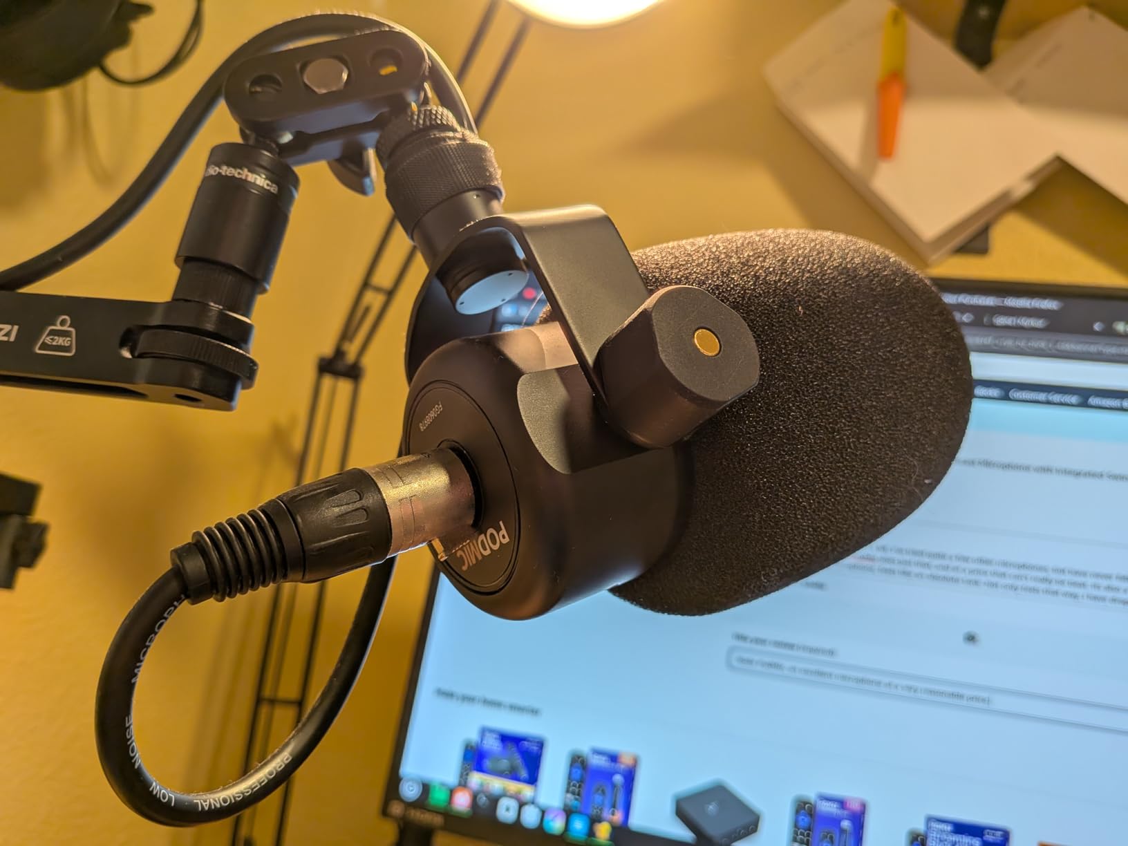 RODE PodMic Cardioid Dynamic Broadcast Microphone - XLR Output, Requires Audio Interface (RODECaster, AI-1, or similar). For USB Plug-and-Play, see PodMic USB. customer photo 2