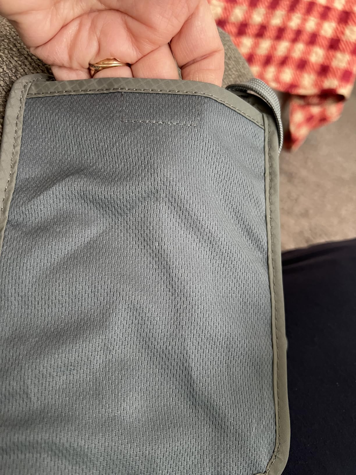 HERO Neck Wallet - RFID Blocking Passport Holder, Easy to Conceal Travel Pouch (Army Grey) customer photo 1