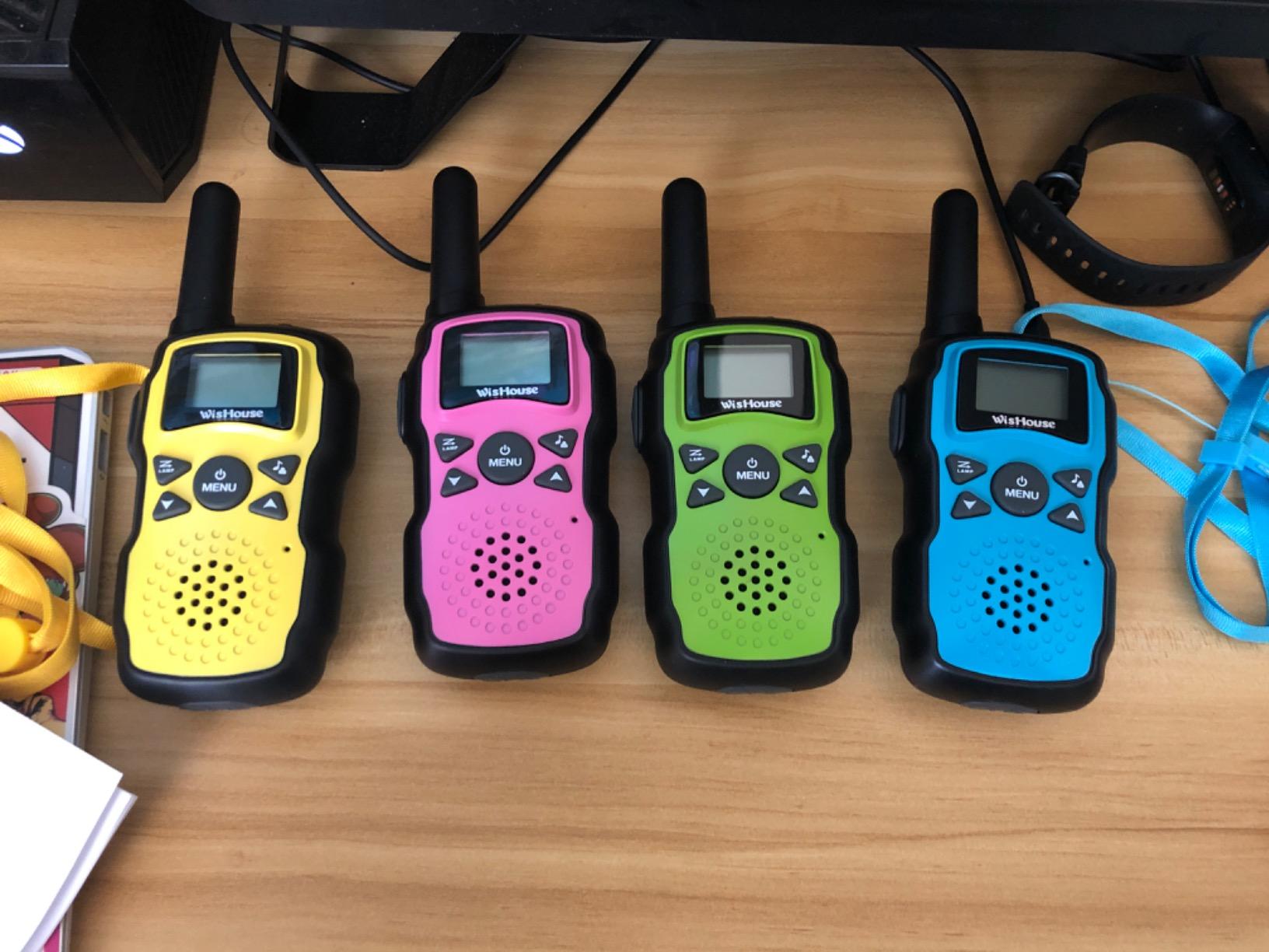 Wishouse Walkie Talkies for Kids 4 Pack, Family Walky Talky Adults Children Radio Long Range, Outdoor Camping Fun Toys Birthday Present Xmas Gifts for 4 5 6 7 8 Year Old Girls Boys No Battery No Charger customer photo 2