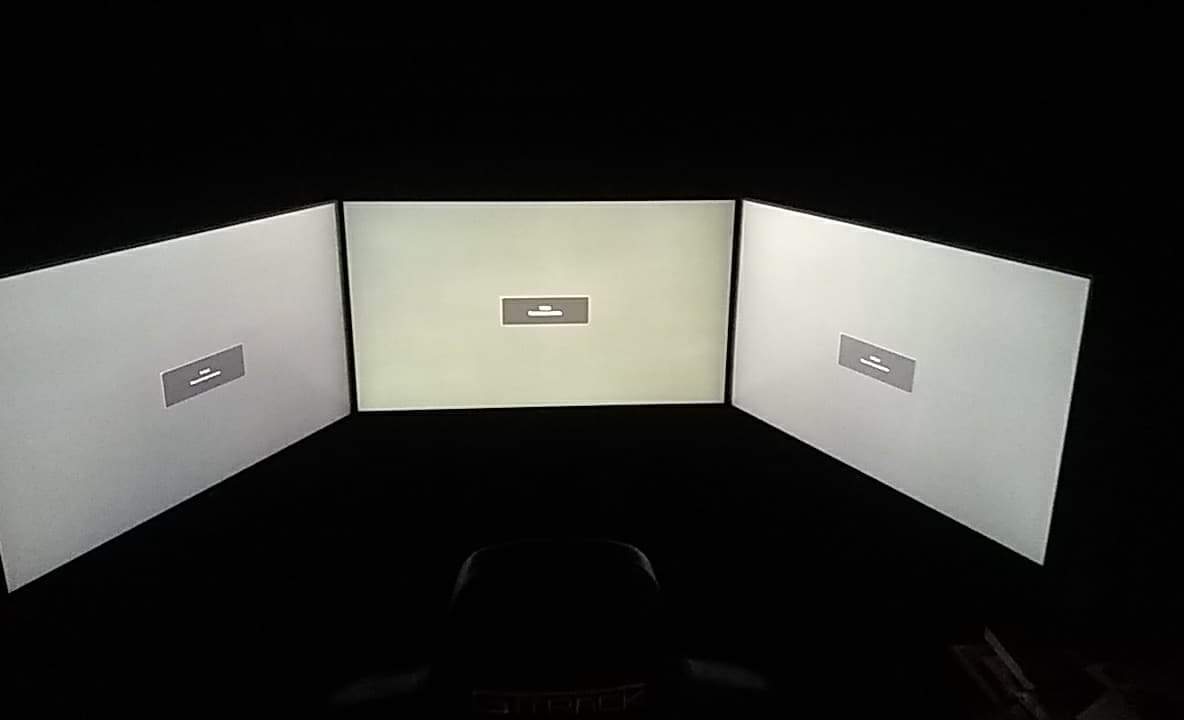 Extreme Sim Racing Triple Screen Tv Stand Add-on Upgrade With Back Tray - Fits almost all Sim Racing Rigs in the Market - Suitable for TV sizes=