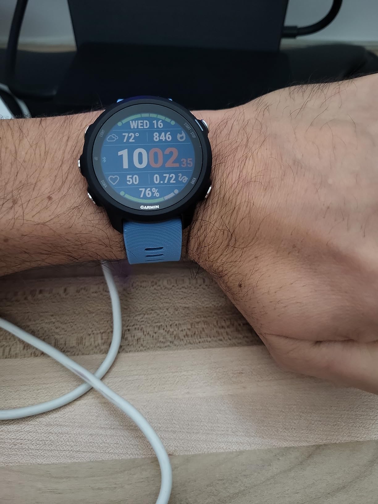 Garmin Forerunner 245, GPS Running Smartwatch with Advanced Running Dynamics, Heart Rate Monitoring, Music Storage and Smart Notifications, Slate Gray (Renewed) customer photo 2