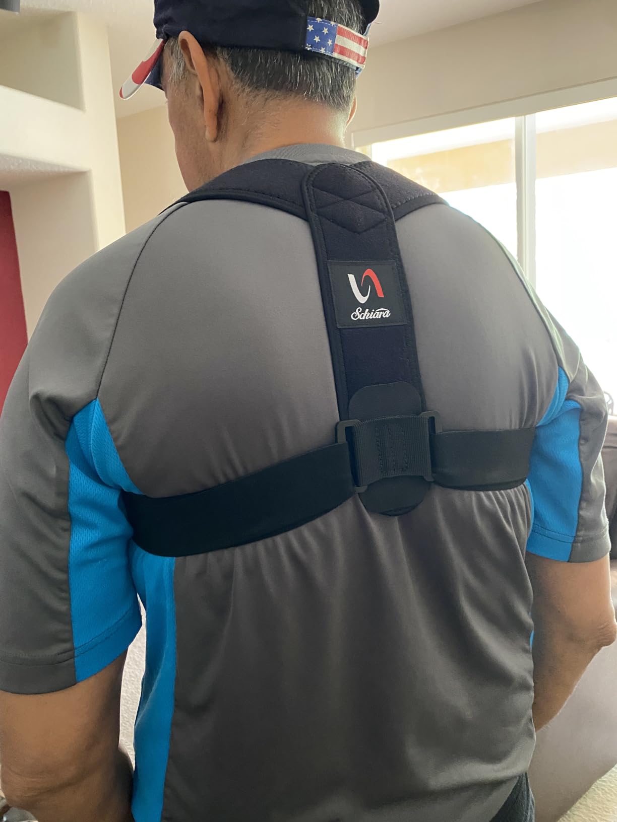 Schiara Posture Corrector for both Men and Women, Comfortable Upper and Back Brace, Adjustable Back Straightener Support for Back, Shoulder and Neck customer photo 2