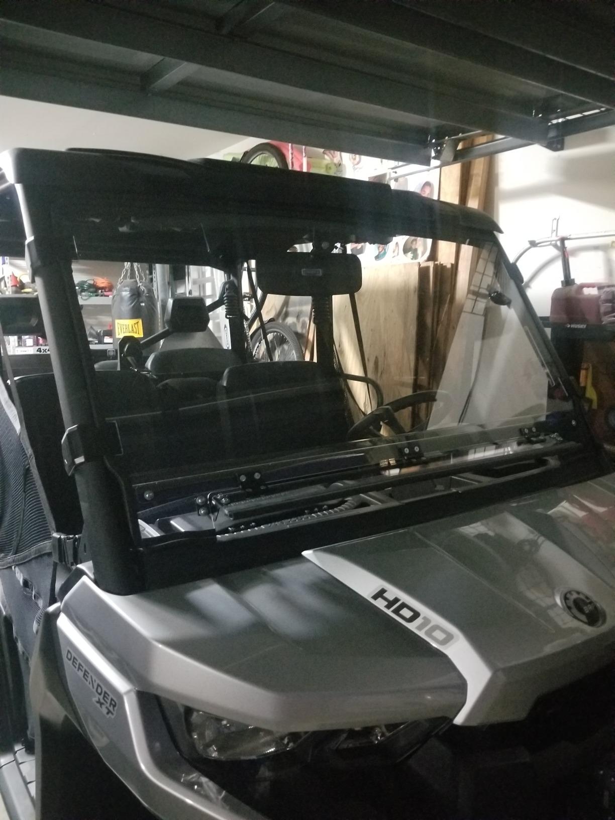 SuperATV Scratch Resistant Flip-Vent Windshield for Can Am Defender HD5 HD8 HD10 HD 11 MAX - Hard Coated Durability Easy Install customer photo 2