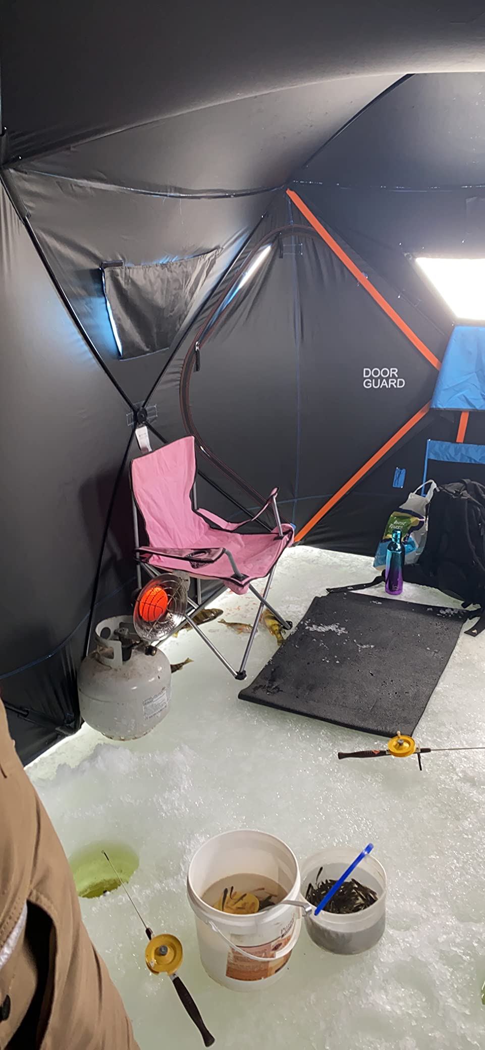 Nordic Legend 6 Person Portable Ice Fishing Shelter with 2 Big Doors-Diamond Door Guard System Ice Fishing Camping Tent customer photo 1