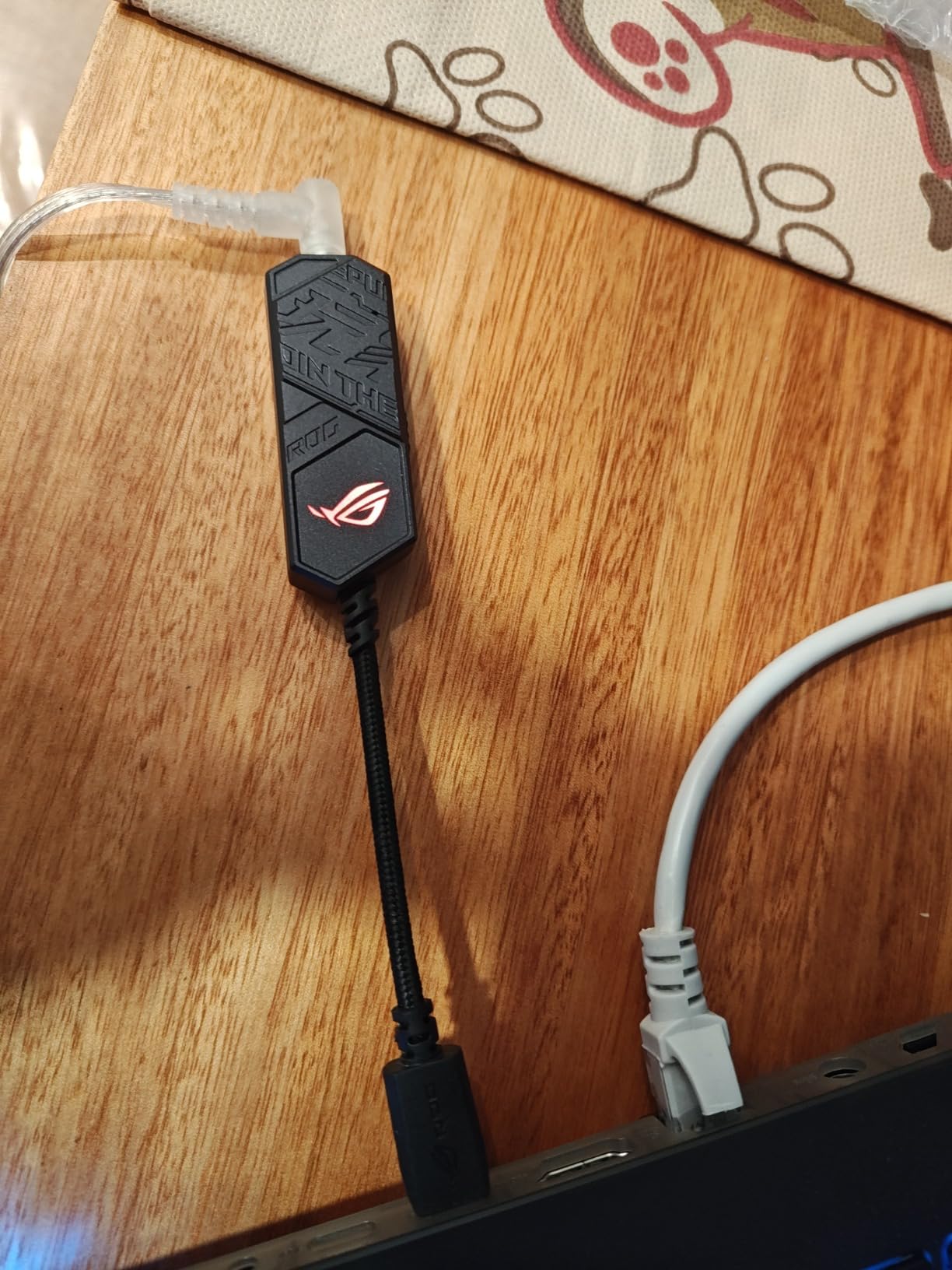 ASUS ROG Clavis USB-C Gaming DAC (ESS 9281 Quad DAC Amplifier, AI Noise-Canceling Mic, MQA Rendering, Aura Sync RGB, Compatible with PC, Mobile, PlayStation 5, and Switch) customer photo 2