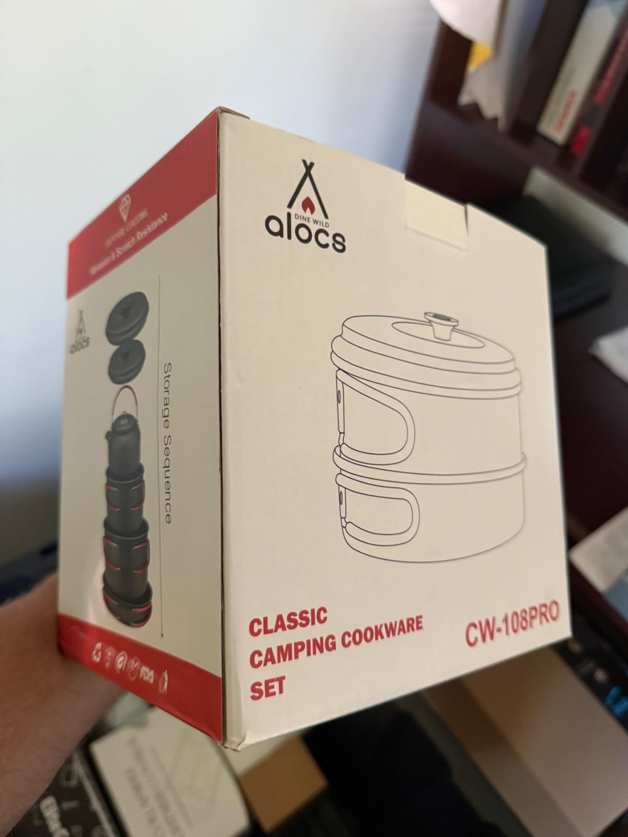 Alocs Camping Cookware Set Camping Gear, Compact Camping Pots and Pans Set, Durable Hard Alumina Camping Cooking Set for Outdoor Backpacking customer photo 1