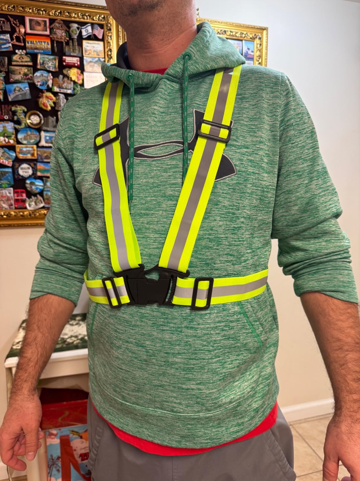 Reflective Vest Running Gear 2Pack, High Visibility Adjustable Safety Ves for Night Cycling,Hiking, Jogging,Dog Walking customer photo 1