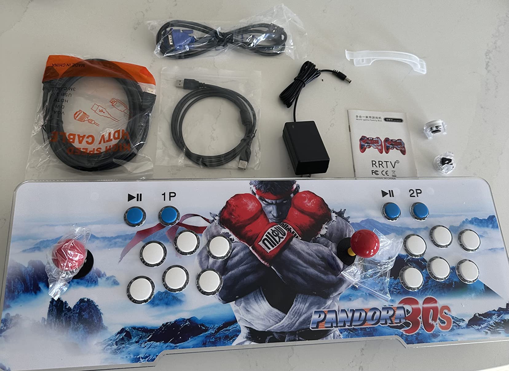 30000 Games in 1 Arcade Game Console ,Pandora Treasure 3D Double Stick,30000 Classic Arcade Games,Search Game, Support 3D,Favorite List, 4 Players Online,1280X720 Full HD Video customer photo 1