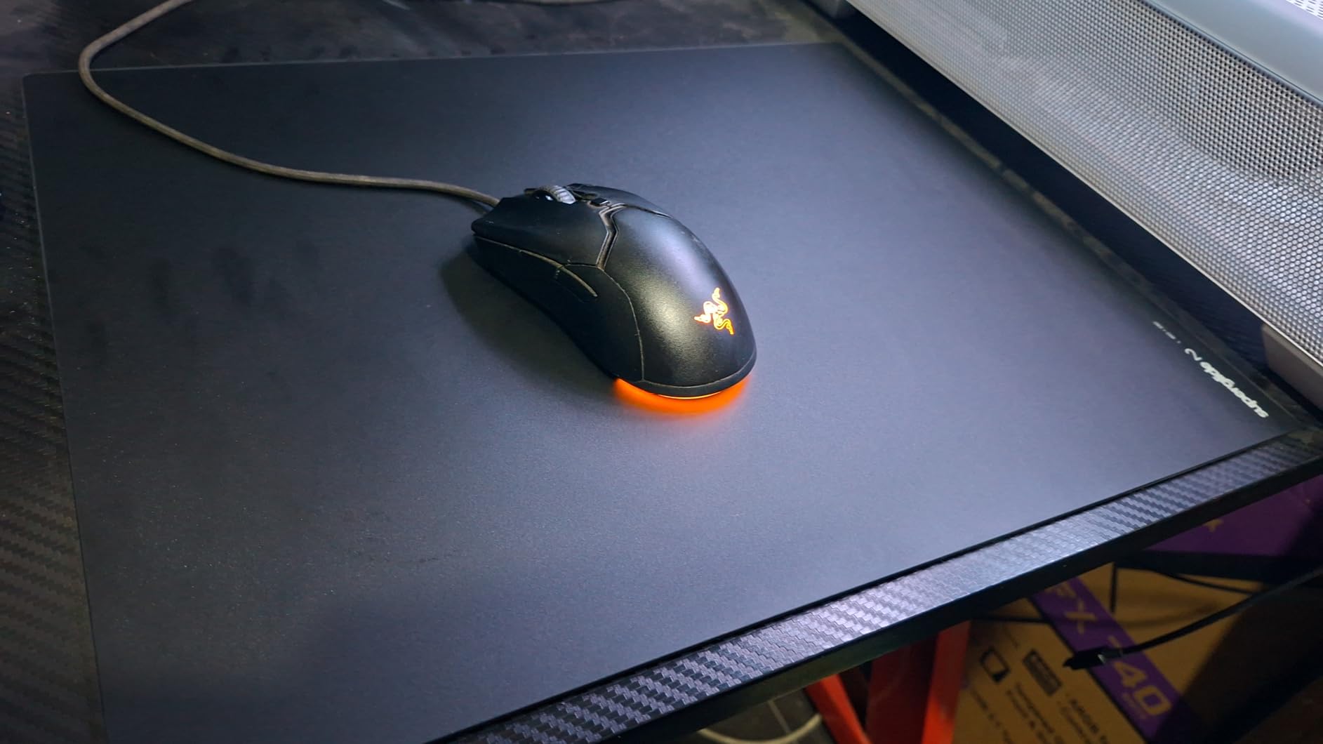 Pulsar Superglide Glass Gaming Mouse Pad v2 ALUMINO-Silicate Glass Surface Anti-Slip Fully Molded high-Density Silicone Rubber 16.5in x 13in (L, Black) customer photo 1