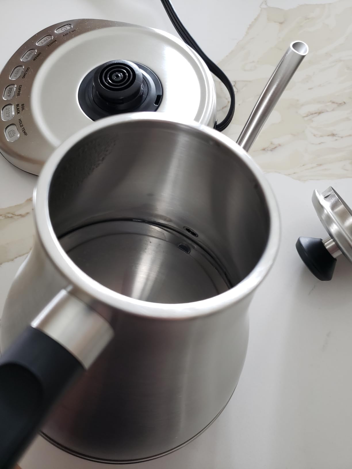 Cosori Electric Gooseneck Kettle Smart Bluetooth with Variable Temperature Control, Pour Over Coffee & Tea, 100% Stainless Steel Inner Lid & Bottom, Quick Heating, Matte Black customer photo 1