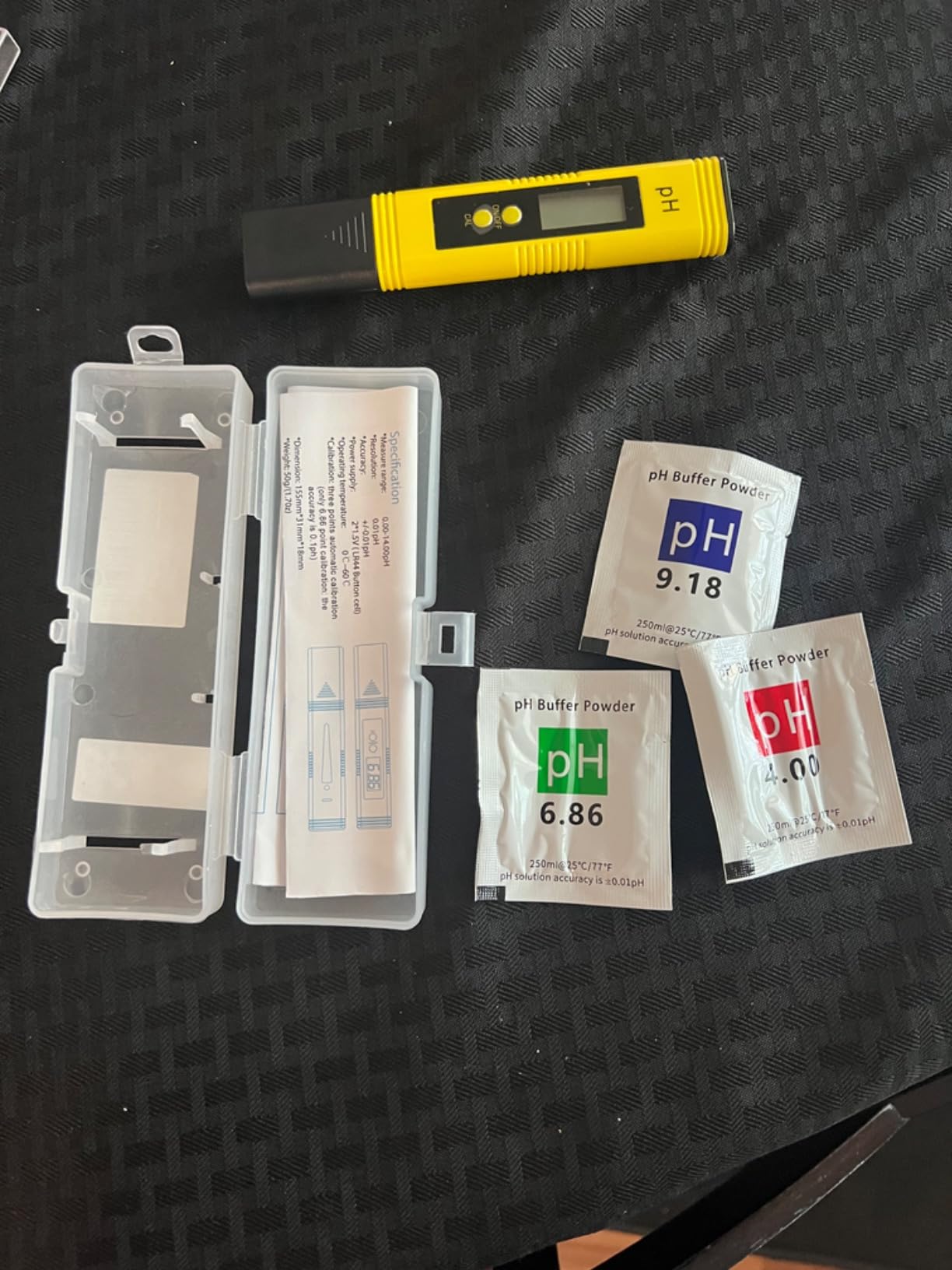 PH Meter for Water Hydroponics Digital PH Tester Pen 0.01 High Accuracy Pocket Size with 0-14 PH Measurement Range for Household Drinking, Pool and Aquarium (Yellow) customer photo 2