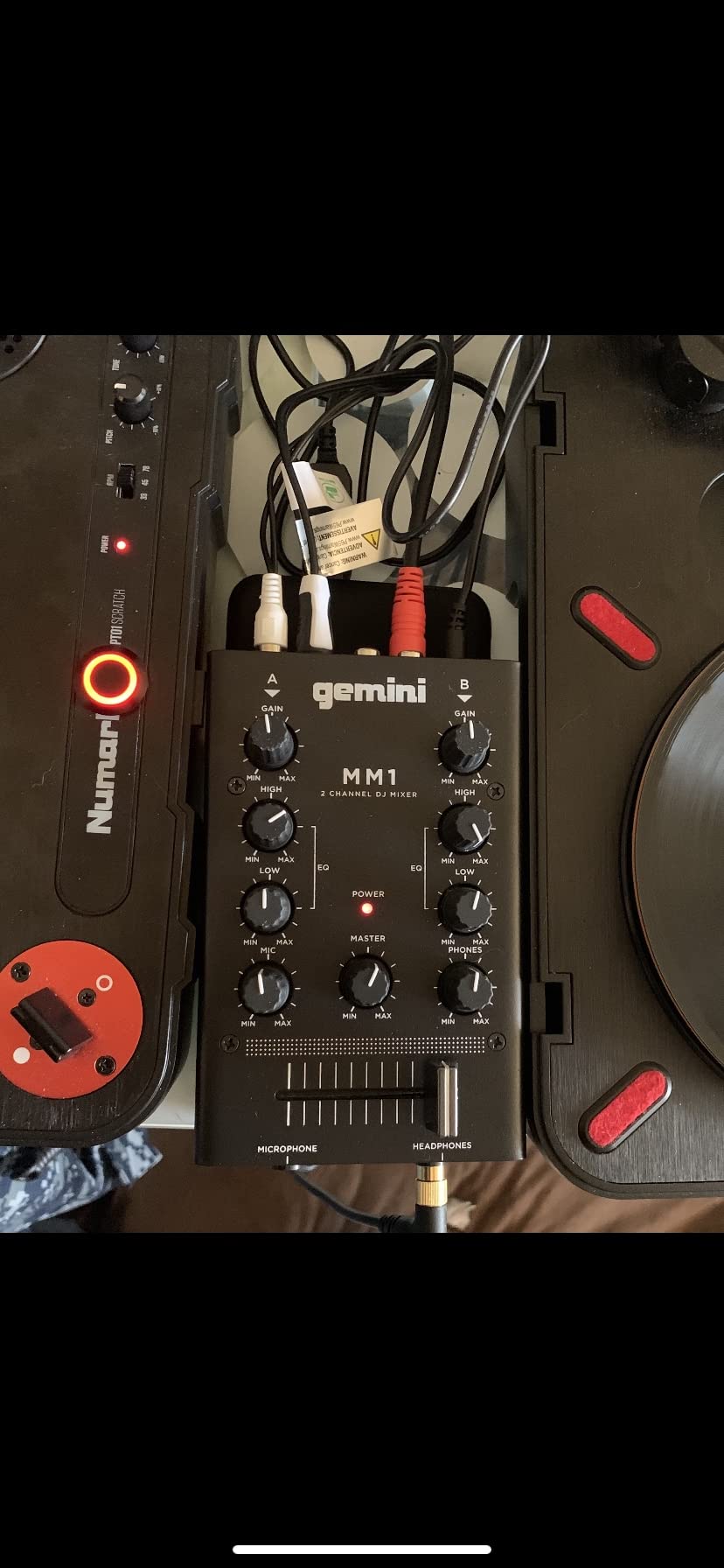 Gemini Portable Bluetooth DJ Mixer - 2-Channel Mini Audio Mixer with Wireless Input, RCA, Mic & Headphone Jacks, EQ & Crossfader - Compact DJ Mixer Board for Beginners & Mobile DJs customer photo 2