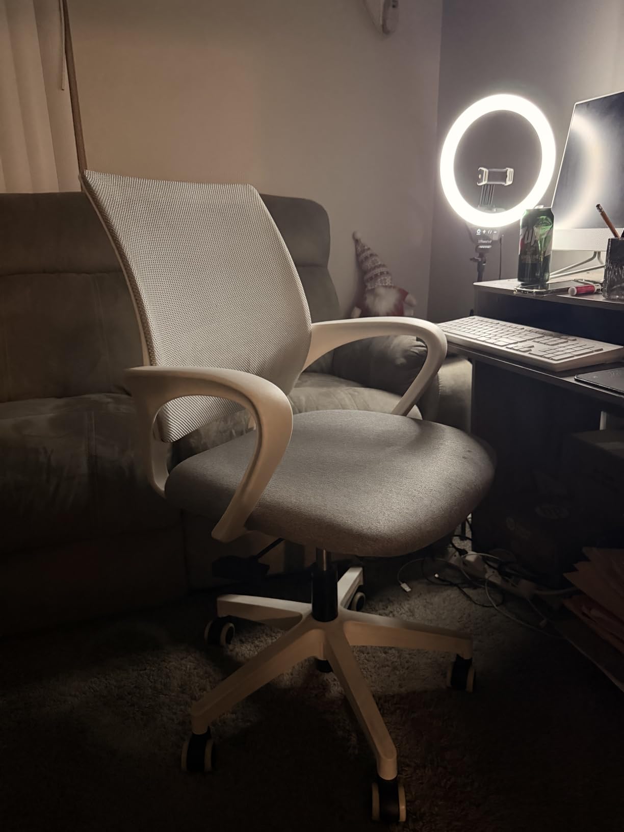 NEO CHAIR Office Desk Computer Chair Ergonomic Mesh Gaming Mid Back Seat with Comfy Lumbar Support Adjustable Height Swivel for Home Task customer photo 2
