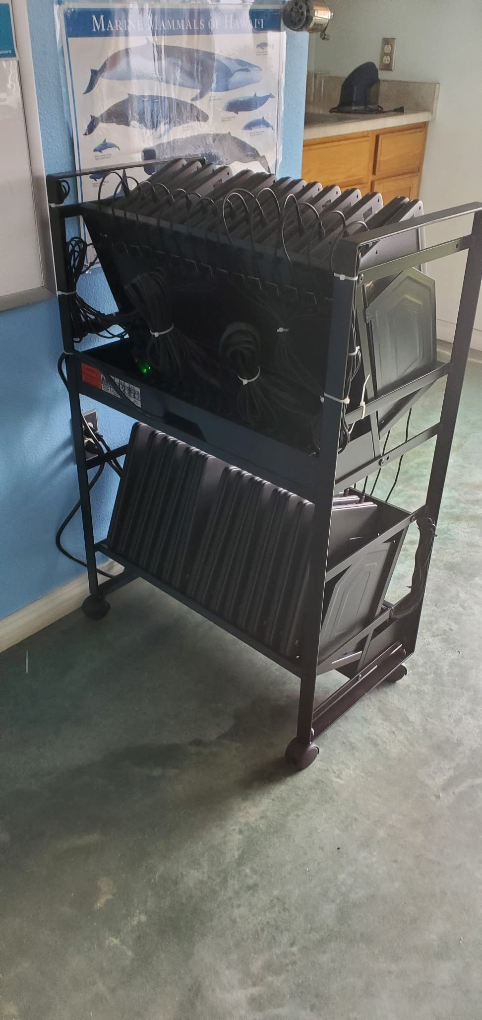 Line Leader 32-Device Mobile Charging Station | Steel Rolling Cart for Laptops, Tablets, & Chromebooks | Open Design with Dividers & UL-Certified Surge Protection | Portable Charging Stand customer photo 1