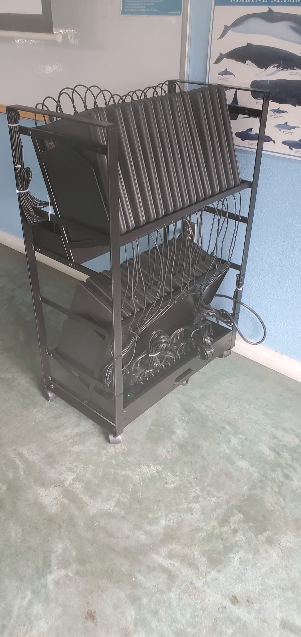 Line Leader 32-Device Mobile Charging Station | Steel Rolling Cart for Laptops, Tablets, & Chromebooks | Open Design with Dividers & UL-Certified Surge Protection | Portable Charging Stand customer photo 2