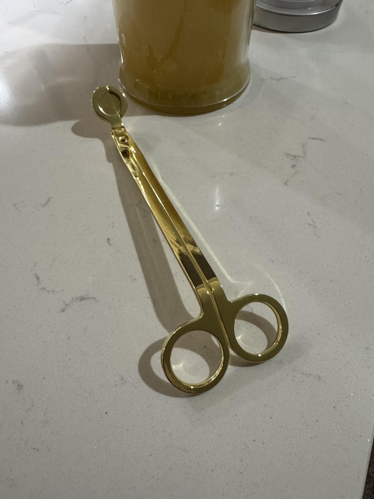 CHEFBEE Candle Wick Trimmer, Polished Stainless Steel Wick Clipper Cutter, Scissors, Reaches Deep Into Candles to Cut Spent Cord, Allow Cleaner Burn and Prevent Soot Buildup customer photo 1