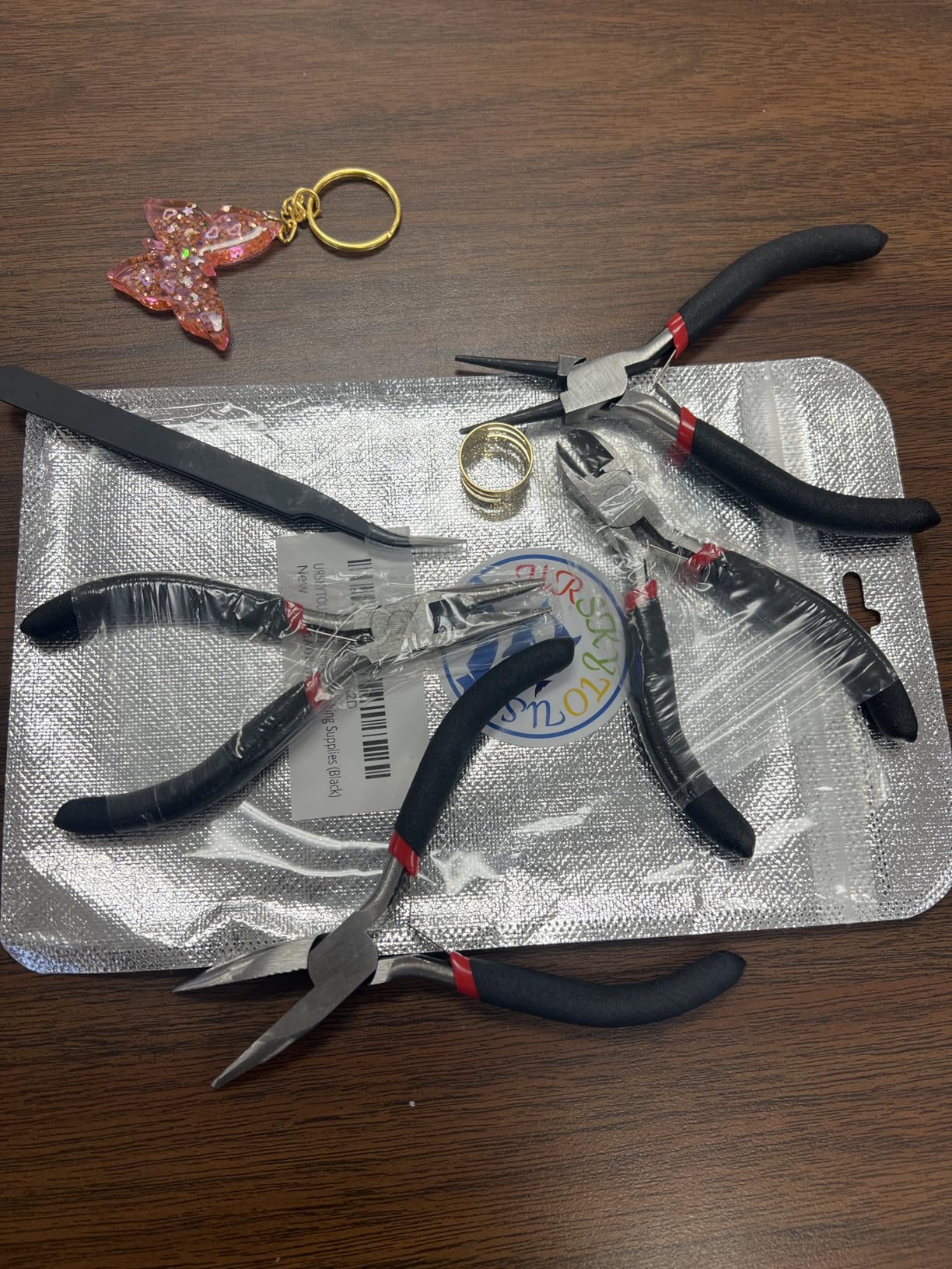 4Pcs Jewelry Pliers Set Jewelry Making Pliers Tools Kit Include Jewelry Making Needle Nose Chain Nose Round Bent Pliers Wire Cutter for Bracelet Beading DIY Craft Jewelry Making Supplies customer photo 2