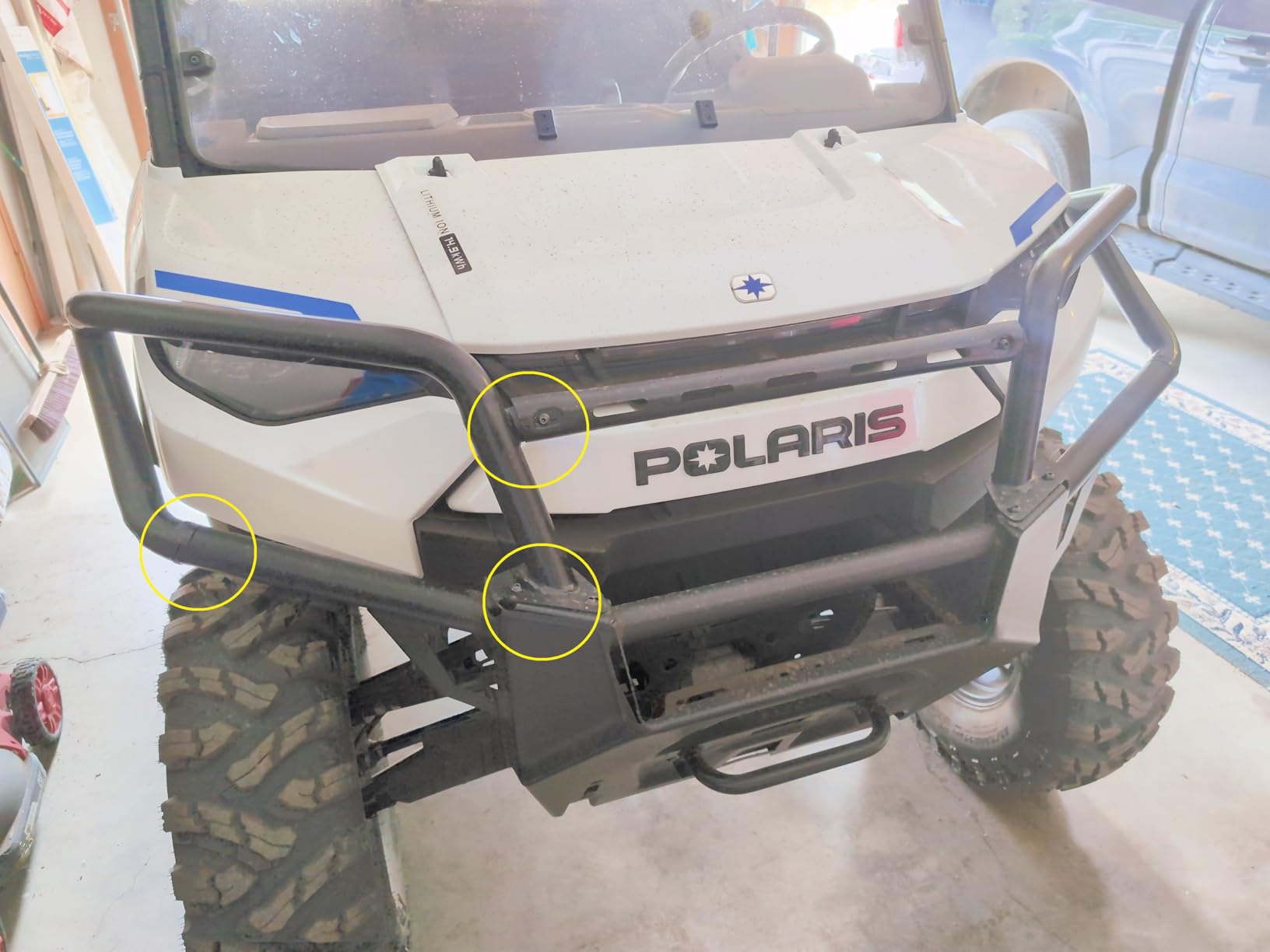 KEMIMOTO Front Bumper Upper Brush Guard, Rigid Steel Protector Compatible with 2018-2024 Polaris Ranger XP 1000, Crew XP 1000 & 2020-2025 Ranger 1000, Crew 1000, Accessories Replace #2882531 customer photo 2